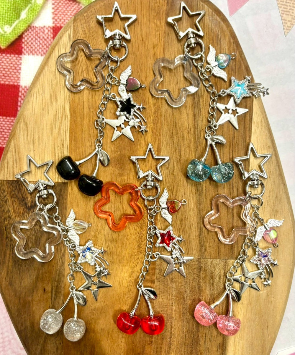チェリービーズキーホルダー