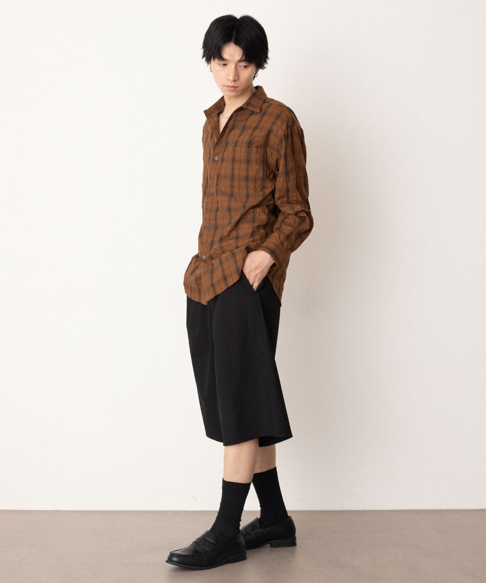 ブラウンチェック1 モデル：180cm L着用