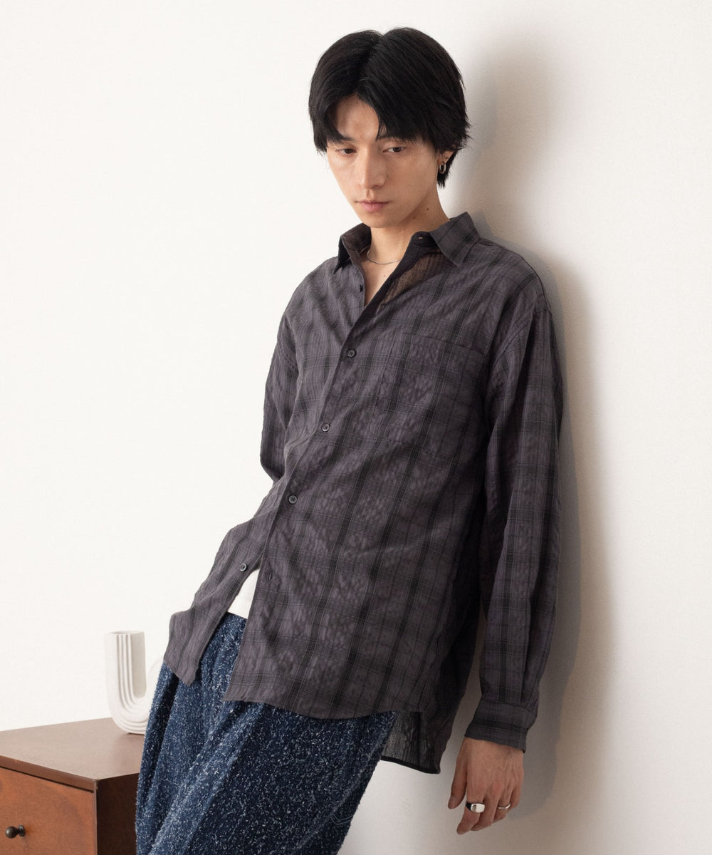 ブラックチェック1 モデル：180cm L着用