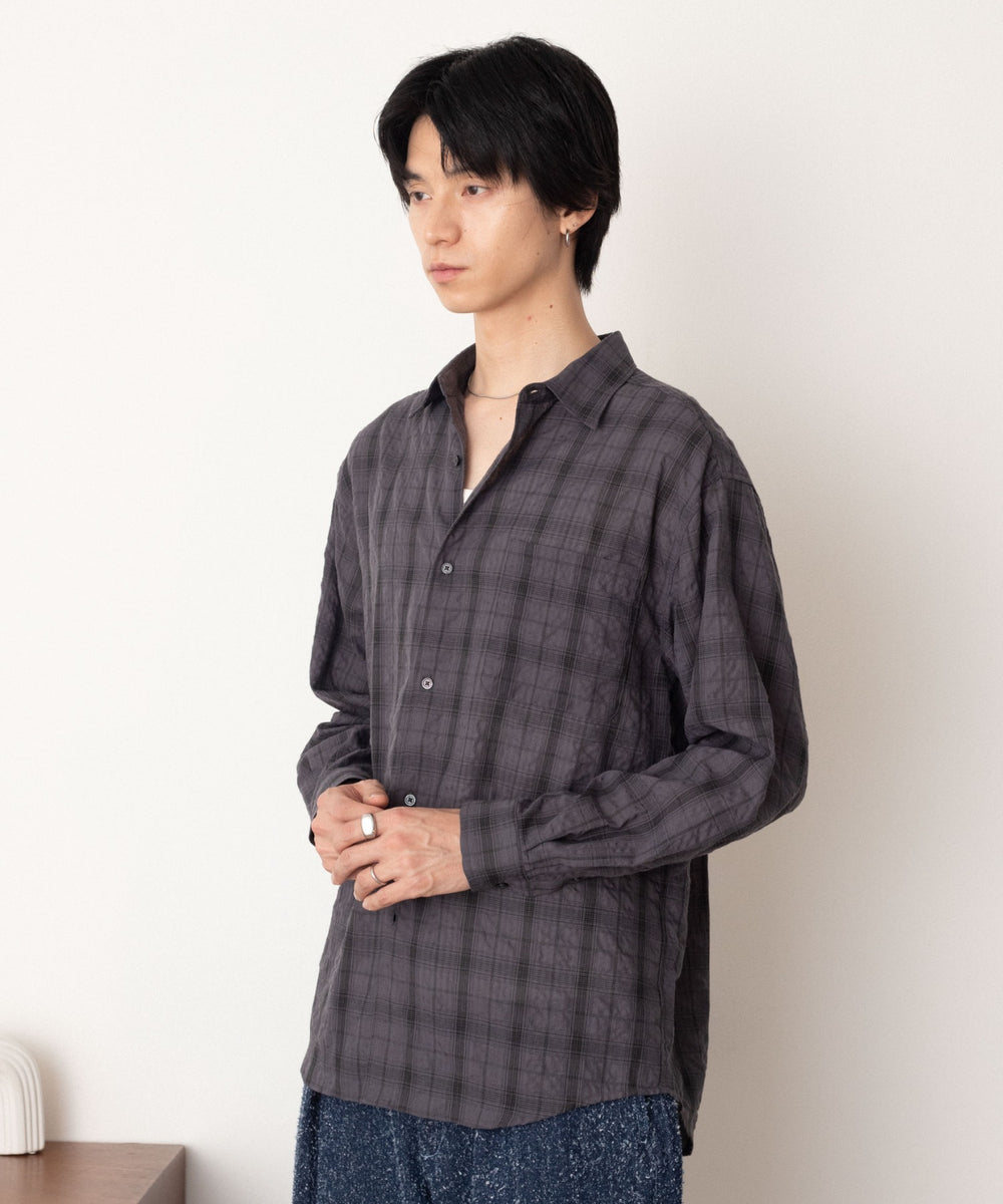 ブラックチェック1 モデル：180cm L着用