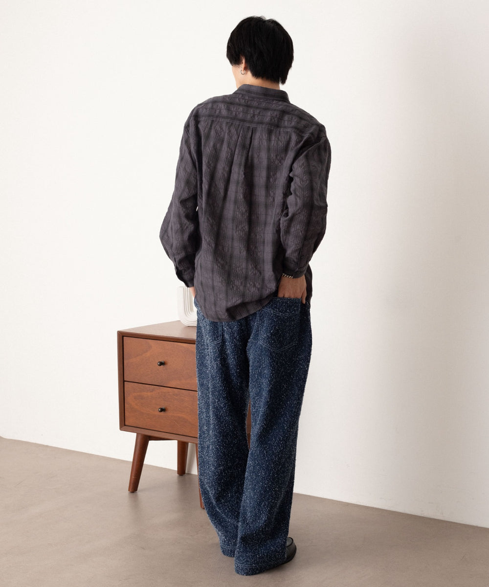 ブラックチェック1 モデル：180cm L着用