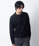 ニットシャツカーディガン/ブラック モデル：180cm L着用