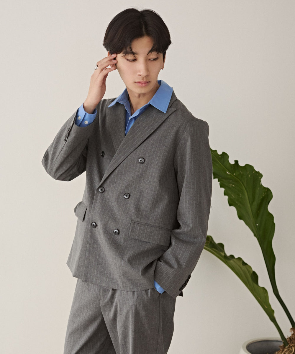 グレーストライプ モデル：180cm L着用