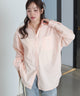 U.S. POLO ASSN.|別注BIGシャツ/Lピンク モデル：165cm F着用