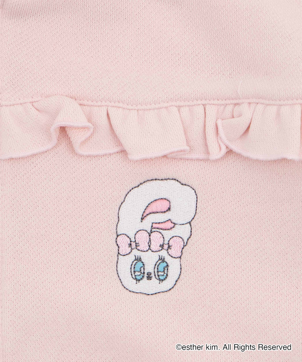 ESTHER BUNNYコラボフリルスウェットパーカー