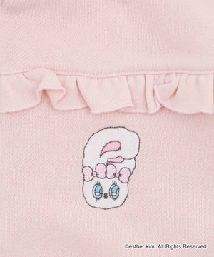 ESTHER BUNNYコラボフリルスウェットパーカー