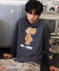 TOM and JERRYグラフィックT(LS)