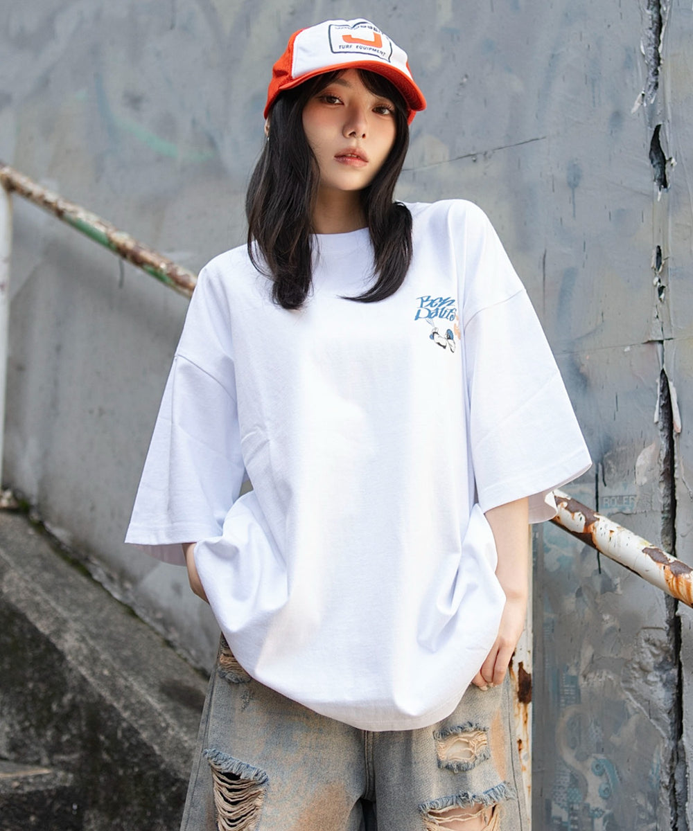 ホワイト　モデル：159cm M着用