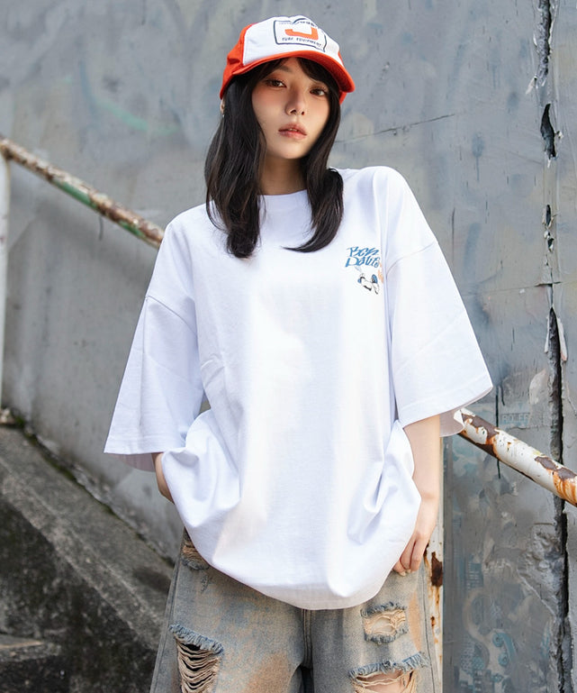 ホワイト　モデル：159cm M着用