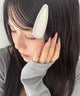 Lビジューアクリルクリップ/ホワイト