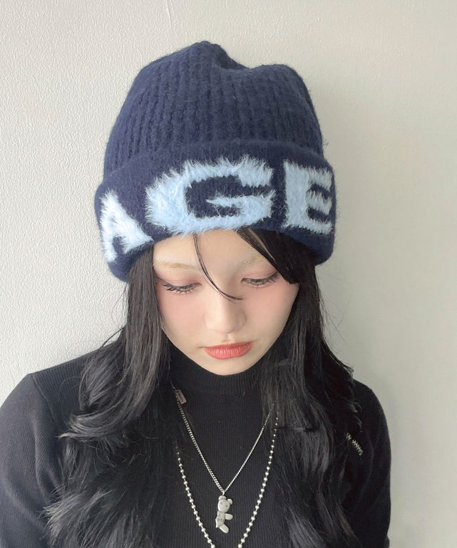 AGEデザインビーニー/ネイビー