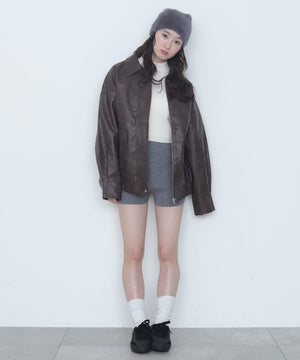 ブラウン　モデル：163cm F着用