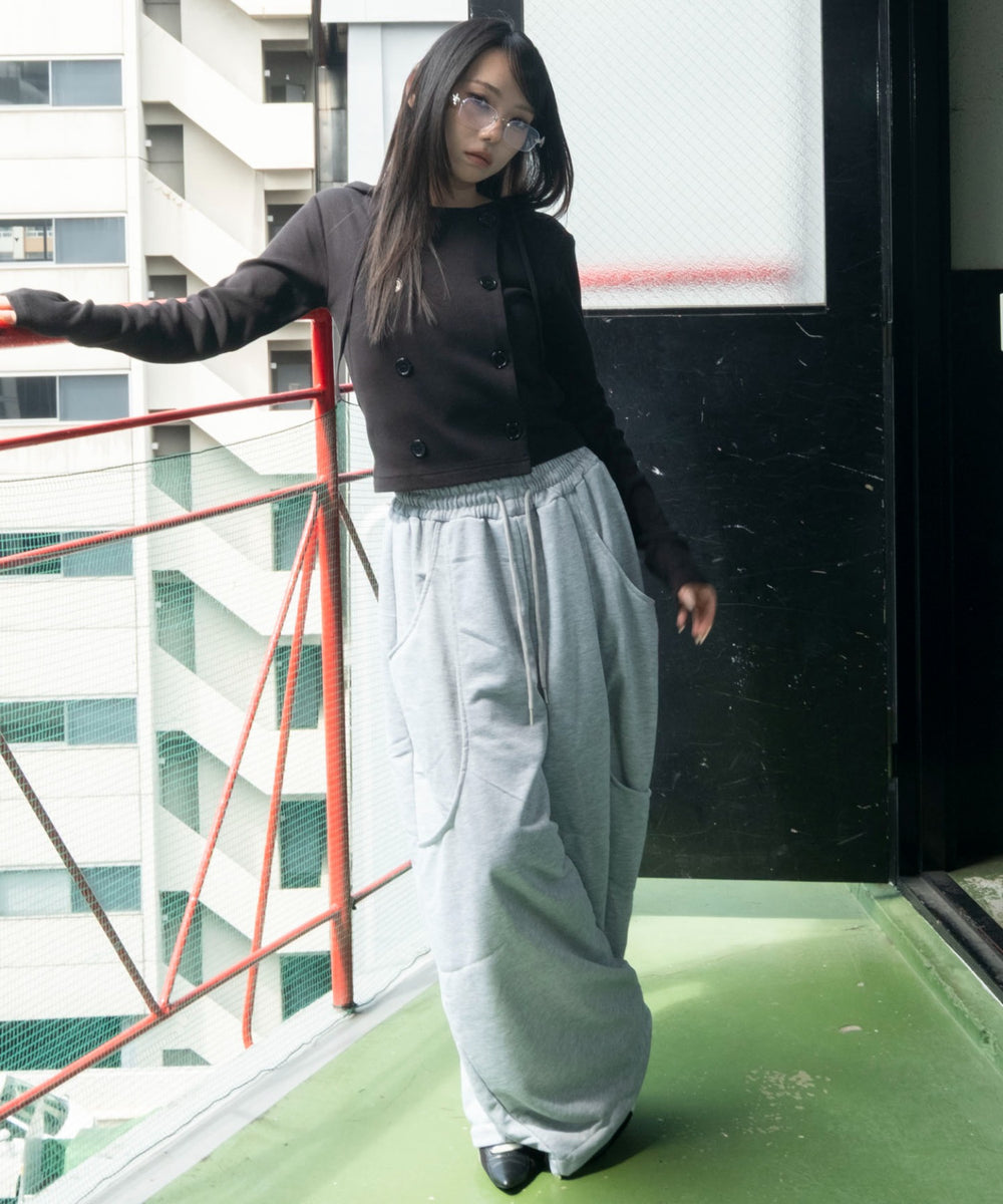 杢グレー　モデル：159cm F着用
