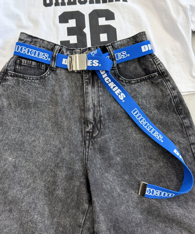 Dickies　ロゴプリントベルト/ブルー