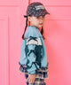 【kids】 メロウ&メニイリボントレーナー/サックス  モデル:103.5cm 110サイズ着用