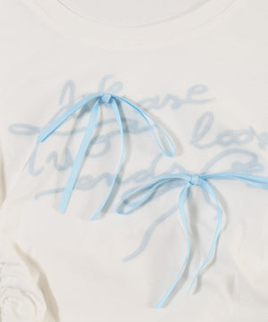 メッセージリボンTシャツ