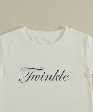 スタッズデザインロゴTシャツ