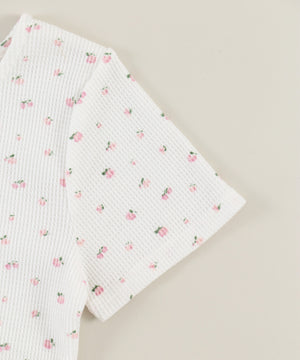 リトルフラワーワッフルTシャツ