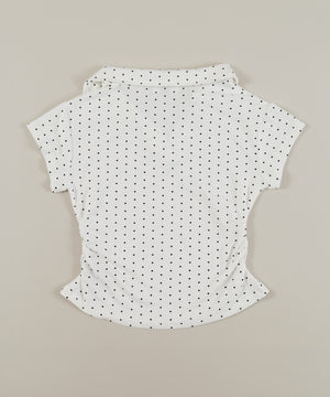 襟付きドットピチTシャツ