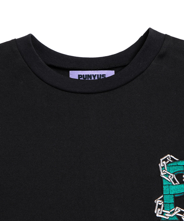 鎖ロゴ刺繍Tシャツ