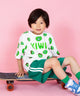 キッズサイズフード総柄Tシャツ/身長:120cm サイズ140