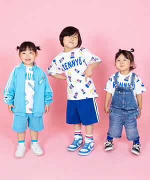 キッズサイズフードジャージショートパンツ