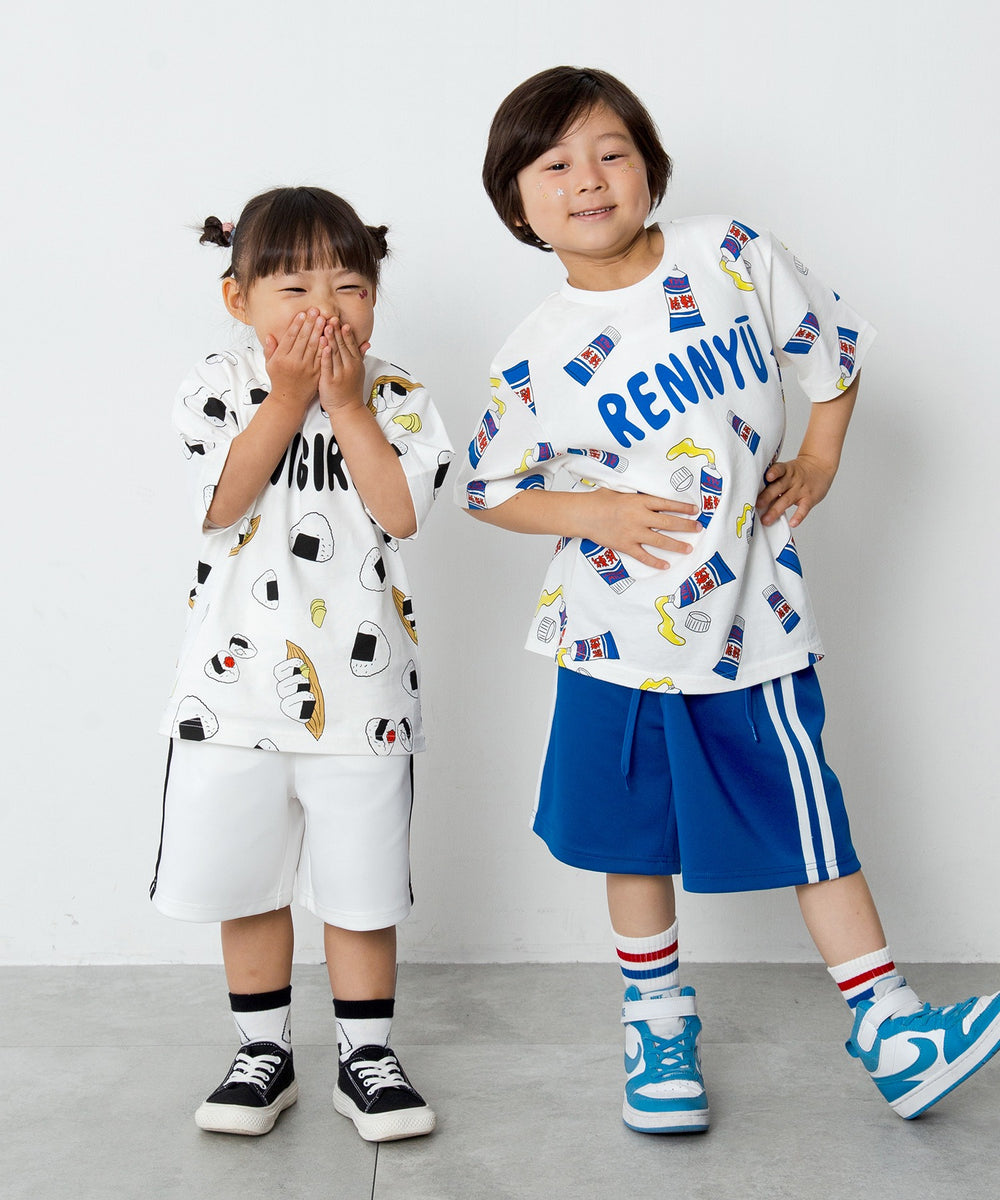 キッズサイズフードジャージショートパンツ