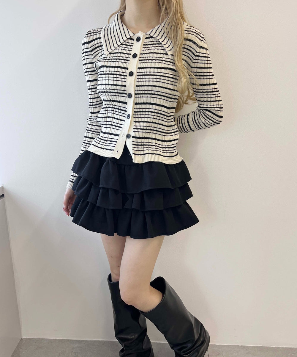 マルチボーダーカーディガン