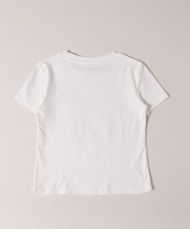 リボンストーンロゴTシャツ
