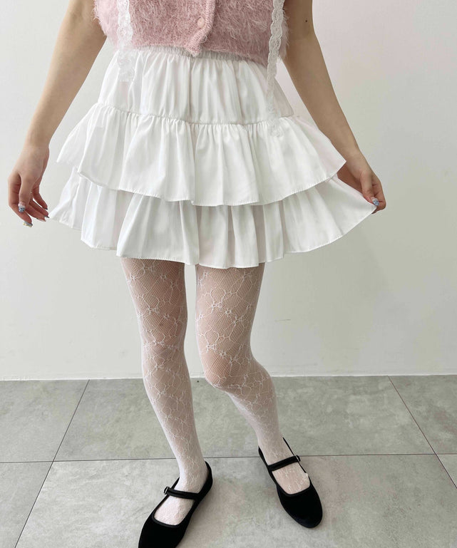 無地ティアードミニスカート