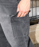 ダブルウエストカーゴデニムパンツ