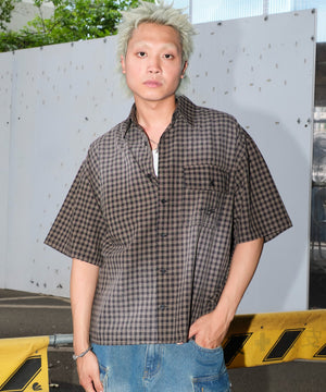 ブラックチェック1 モデル：178cm L着用