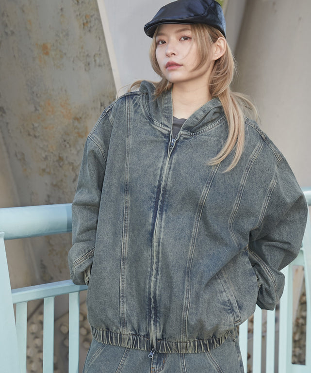 デニム淡加工 モデル：169cm F着用