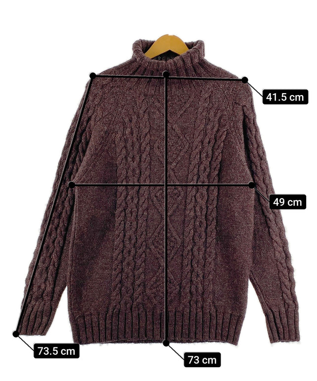 Wool Oversフィッシャーマンニット