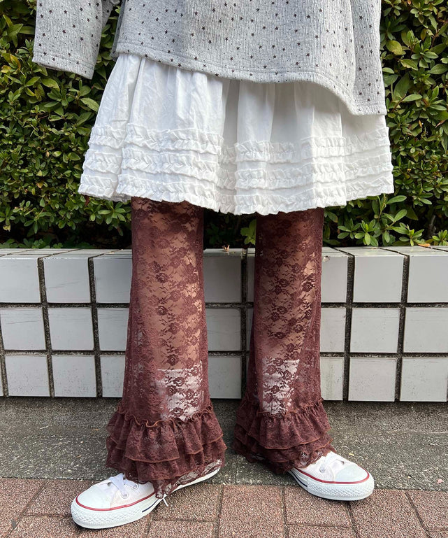 ヘムフリルレースパンツ