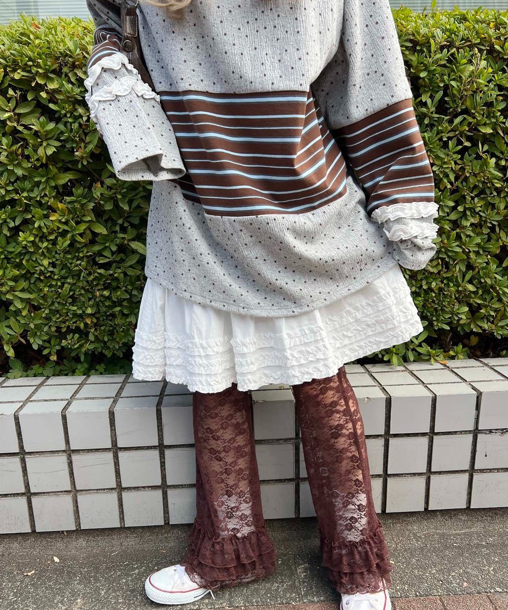 ヘムフリルレースパンツ