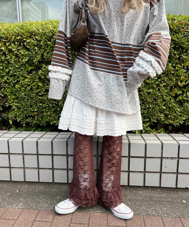 ヘムフリルレースパンツ