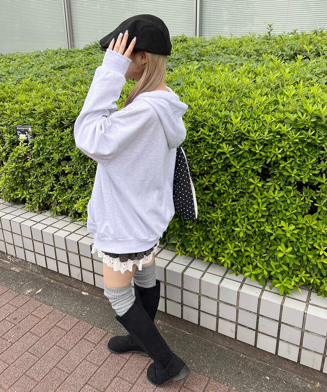 杢グレー モデル：160㎝ F着用