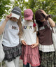 アソートボタンパッチワークロゴTシャツ