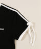 リボンポイント2ラインワッフルTシャツ