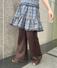 フリルラインフレアパンツ