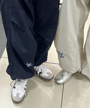 スターパッチタックワイドパンツ