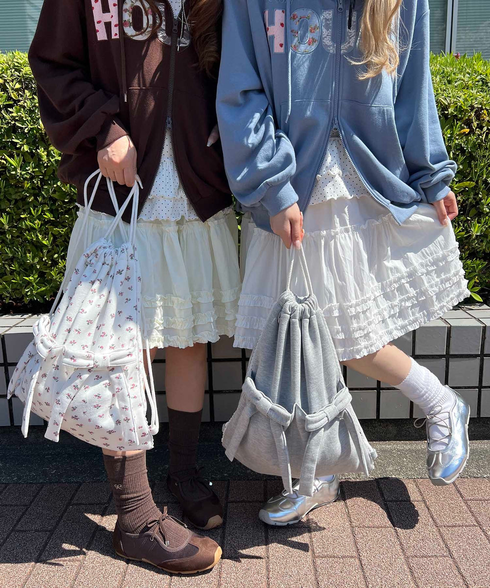 フリルミドルギャザースカート