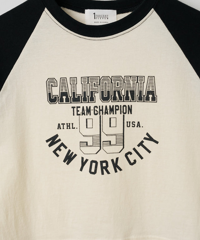 CALIFORNIAロゴラグランTシャツ