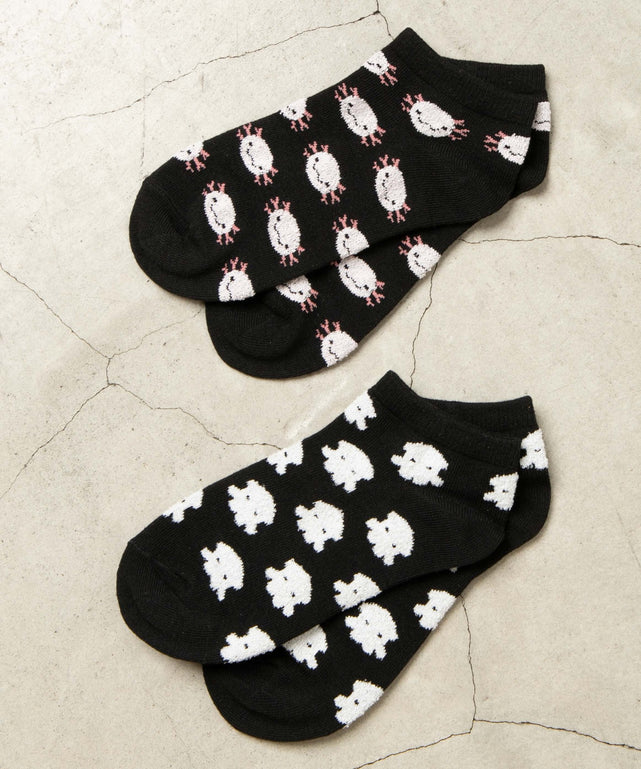 アニマル総柄ショートソックス(23-25cm)