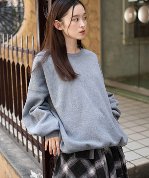 杢グレー　モデル：163cm M着用