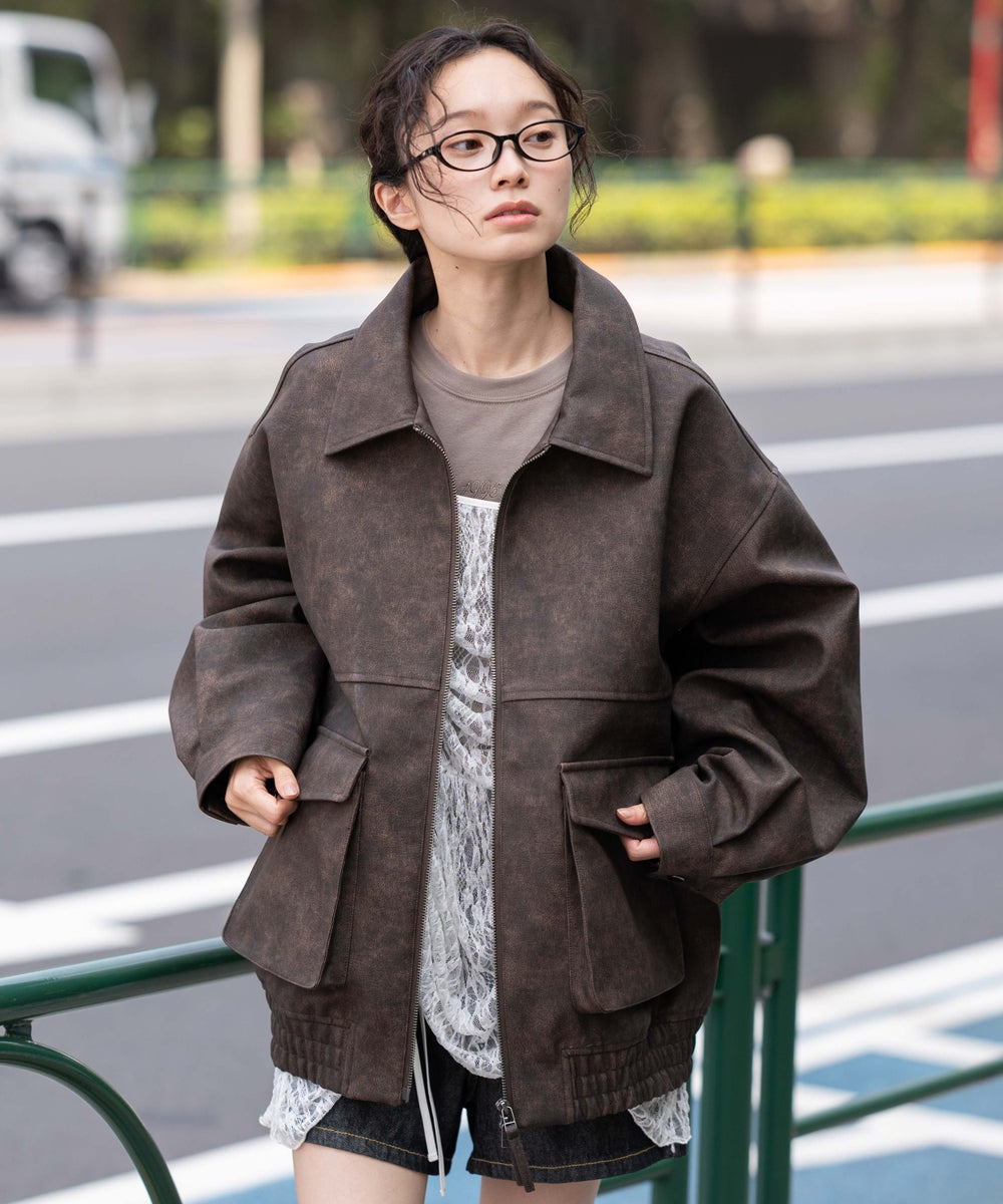 ブラウンソノタ モデル：161cm L着用