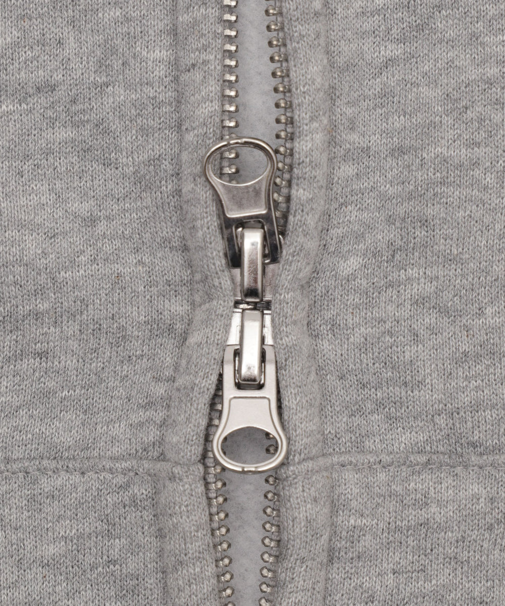 裏起毛グラフィックロゴダブルZIPパーカー