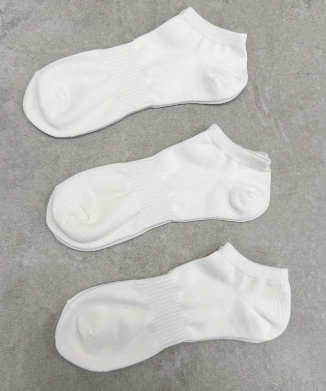 3Pムジショートソックス(25-27cm)/ホワイト