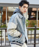デニム淡加工 モデル：180cm L着用